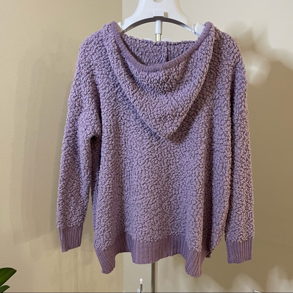 •NWOT• lavender popcorn puff hoodie - Picture 3 of 4